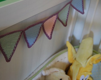 Crochet Baby Pennant / Triangle Garland pattern