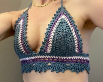Crochet pattern Summer top for women pdf pattern easy top beach cover up, bikini boho top, vintage bikini, size XS-XL, free bowl pattern