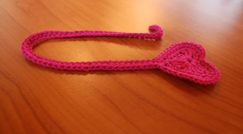 Crochet Heart Book Mark Pattern Valentine s Heart Book Etsy