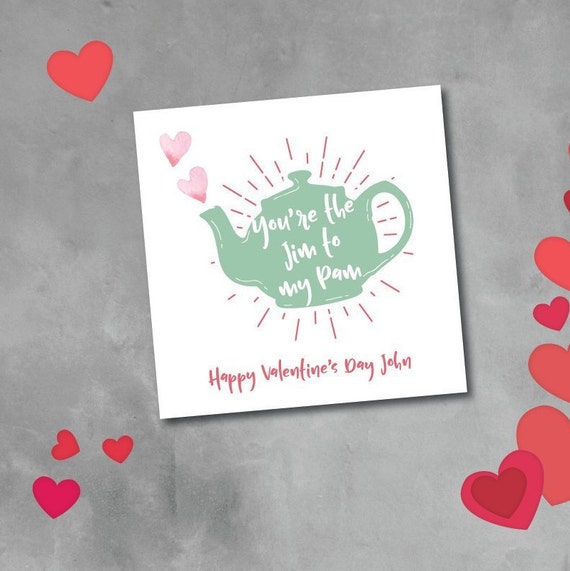 valentines day card the office jim to my pam personalised boyfriend husband love valentines day the office office valentines day cards
