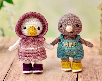Pierre Mole &Marguerite Duck | Little Friends chapter 7 : A day on the farm | PDF crochet pattern