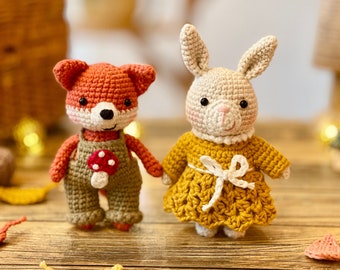 Victor Fox & Anna Bunny | Little Friends chapter 2 : autumn | PDF crochet pattern