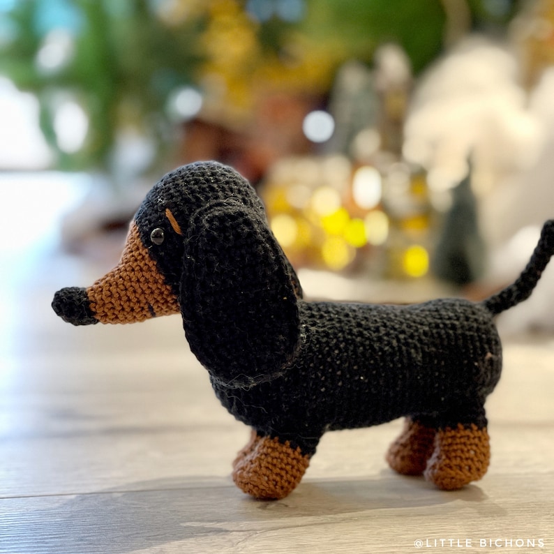 Toby the dachshund PDF crochet pattern image 4