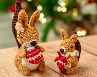 Lotta & Ulla | the mummy squirrel and her daughter  | PDF crochet pattern