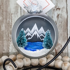 Mountain and Lake Diorama Ornament image 1