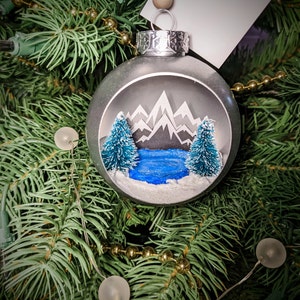 Mountain and Lake Diorama Ornament image 2