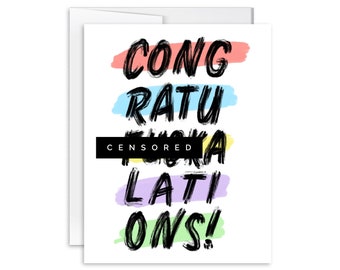 Congratuf***alations! - Congrats - Inappropriate Greeting Card - SM1801