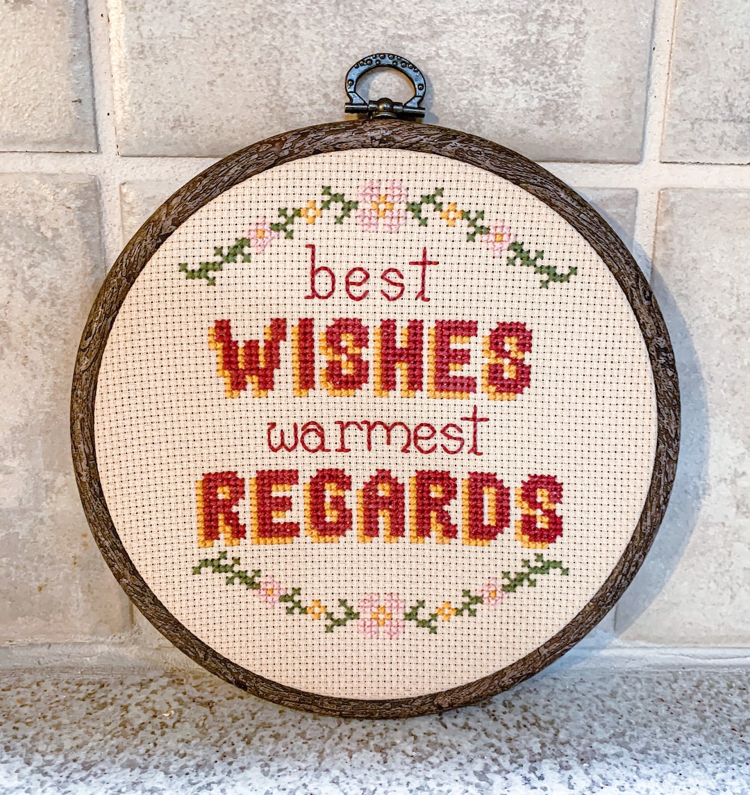 Best Wishes Warmest Regards Schitt's Creek Cross Stitch Pattern