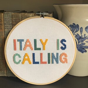 Italy is Calling CrossStitch Pattern | PDF Download | Modern Crossstitch