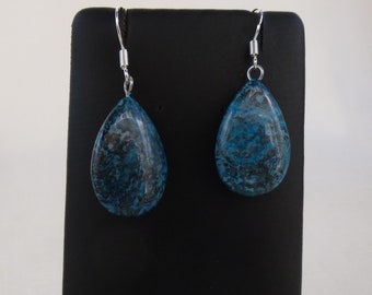 Blue Crazy Lace Agate Earrings, Unique valentines gift, Gift for Friend, Gemini Gift 925 Sterling Silver Earrings,