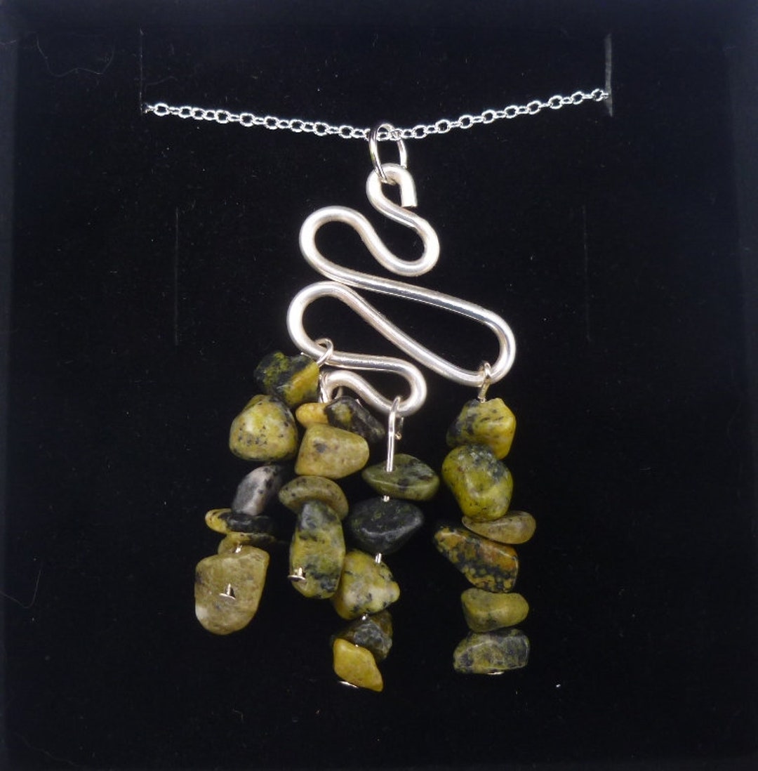 Personalised Yellow Turquoise Necklace Eco Jewellery Silver Etsy