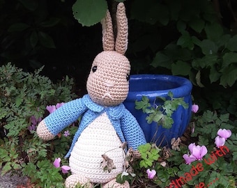 Peter the  Rabbit- Crochet Pattern Only - Amigurumi - US Terminology