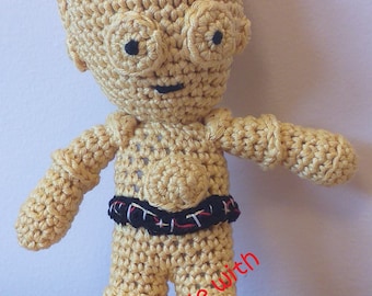 Rymdförsvarande droid - Amigurumi - Endast virkmönster - Amerikansk terminologi