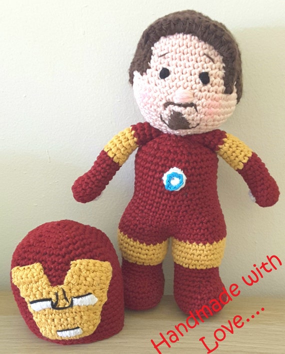 PDF Pattern Ironman plush Marvel plush Avenger plush Ironman crochet pattern kawaii amigurumi Ironman pattern crochet superhero pattern
