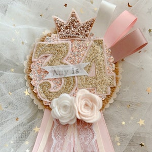 Princess glitter  birthday rosette