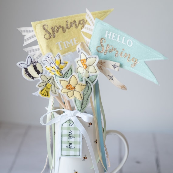 Hello Spring Flags