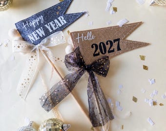 Feliz Año Nuevo 2027: Banderas brillantes para decoración de fiestas, ¡Hola 2027!