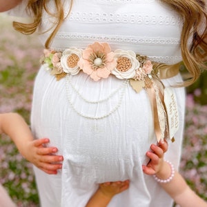 Neutral maternity sash, bump sash, mummy to be bump band