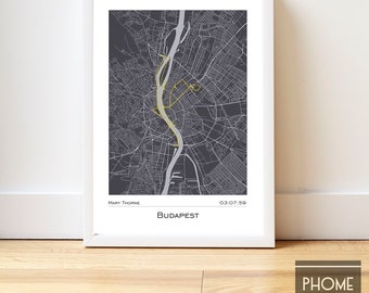 Budapest - Marathon Finisher's Print Gifts for Runners - Marathon Gifts