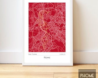 Rome - Marathon Finisher's Print Gifts for Runners - Marathon Gifts