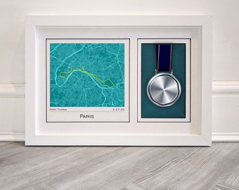 Paris Marathon Medal Display Frame - Gifts for Runners Manchester Marathon gift