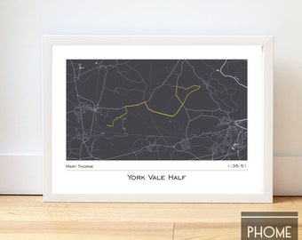 Vale of York - Half Marathon Finisher's Print Gifts for Runners - Half Marathon Gifts