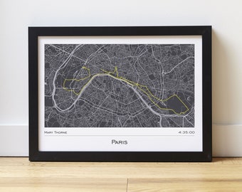 Paris - Marathon Finisher's Print Gifts for Runners - Marathon Gifts