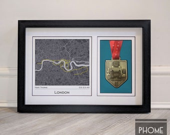 ANY - Marathon or Half or 10k Finisher's Print - Medal Display Frame - Gift for Runner - Running Gifts