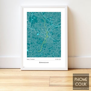 Birmingham International Marathon Finisher's Print Gifts for Runners Marathon Gifts image 1