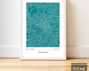 Birmingham International - Marathon Finisher's Print Gifts for Runners - Marathon Gifts