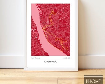 Liverpool - Marathon Finisher's Print Gifts for Runners - Marathon Gifts