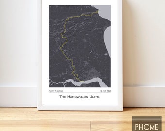 Hardwolds - Ultra Marathon Finisher's Print Gifts for Ultra Runners - Ultra Marathon Gifts