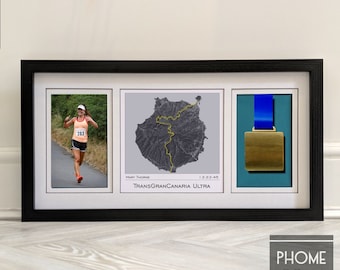 ANY - Marathon or Half or 10k Finisher's Print - Photo and Medal Display Frame - Gift for Runner - Running Gifts