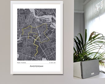 Marathon Runner Gift | Marathon Map Print | Any Event, Any Year | Gift for Runner | Running Gifts