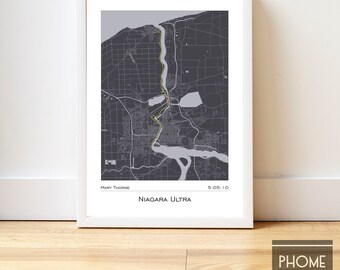 Niagara - Ultra Marathon Finisher's Print Gifts for Ultra Runners - Ultra Marathon Gifts