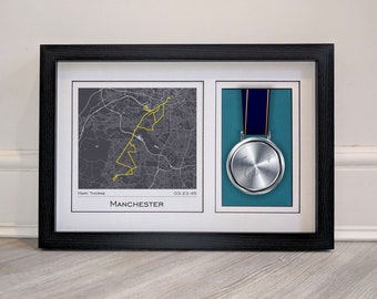 Manchester Marathon Medal Display Frame - Gifts for Runners Manchester Marathon gift