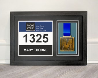 ANY - Race Bib and Medal Holder Frame Display- Gift for Runner - Running Gifts - Running Bib - Running Medal - Free USA Delivery