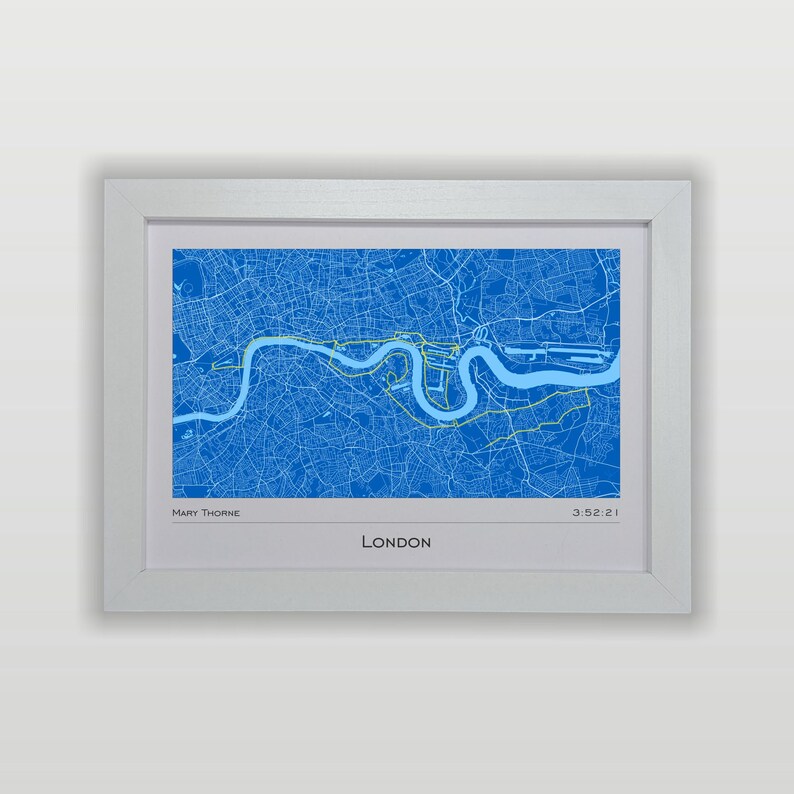 London Marathon Map Print London Marathon Gift for Runner image 10