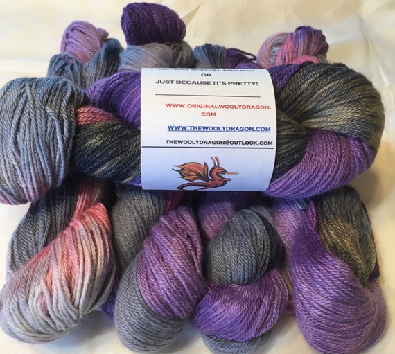 HAPPY MORTICIA Alpaca Yarn Indie Hand Painted Baby Alpaca- 5 Hanks Available, Choose Quantity at Checkout