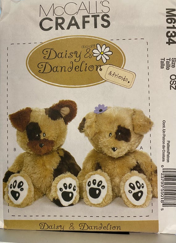 Teddy Bear/Dog Pattern M6134: Daisy & Dandelion