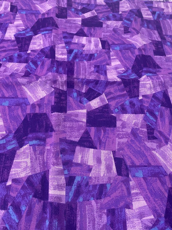 Perplexingly Purple Print Fabric:  43" wide cotton, sold by the 1/2 yard.