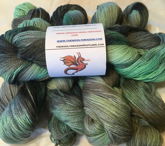 PEPPERMINT PATTY Alpaca Yarn Indie Hand Painted Baby Alpaca- 5 Hanks Available, Choose Quantity at Checkout