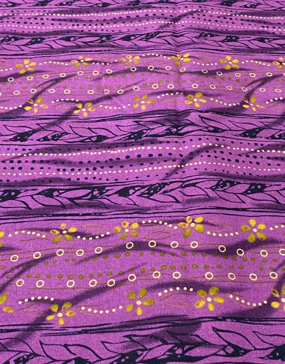Purple Batik Stripes Cotton Fabric: 42" Wide x 1 yard- 2 yards available