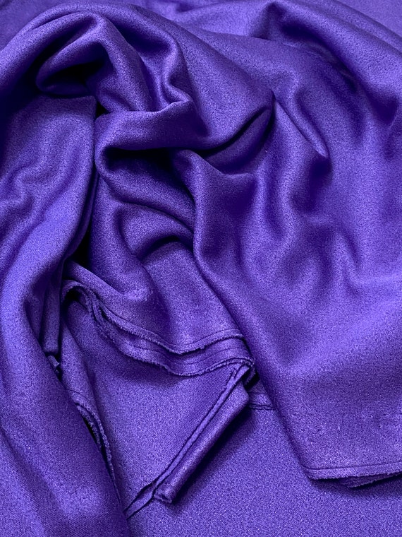 Dark Violet Velvet Vintage Fabric