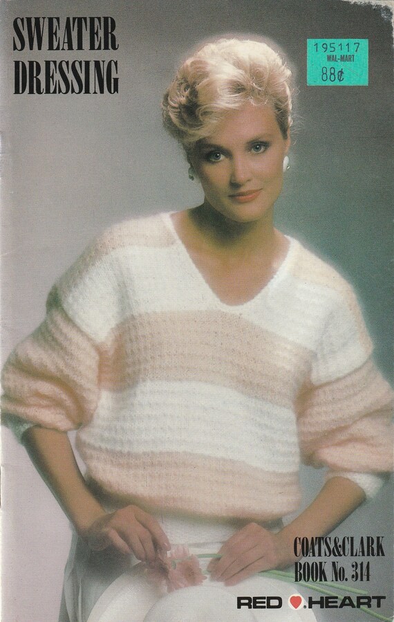 6 Fuzzy Sweater Patterns from the 80's for Digital Download