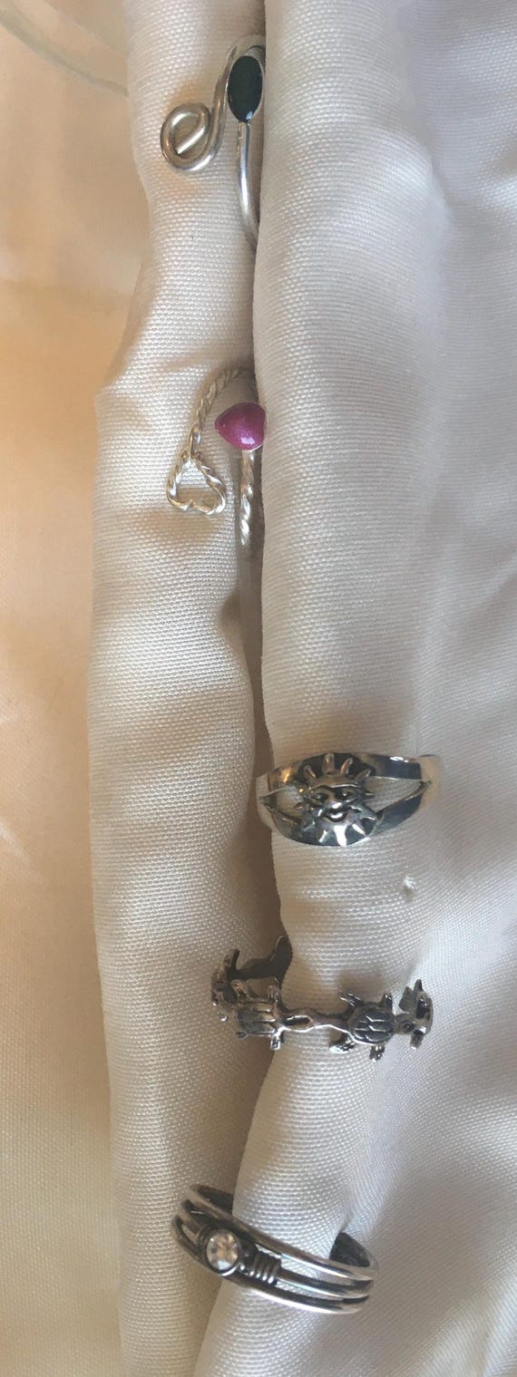 Vintage Sterling Silver Toe Rings
