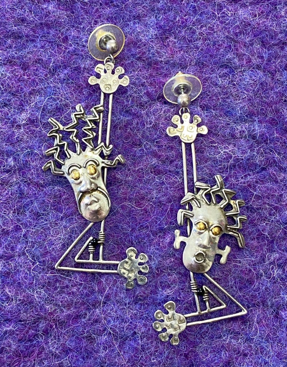 Total Wildness People Earrings- Vintage (1970's)