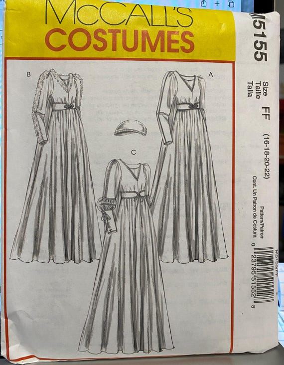 Costume for Cosplay, Renaissance Size 16-22 McCalls 5155