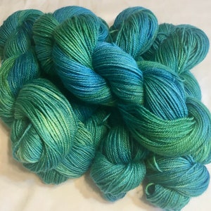 HANALEI BEACH Alpaca Yarn Indie Hand Painted Baby Alpaca- 5 Hanks Available, Choose Quantity at Checkout