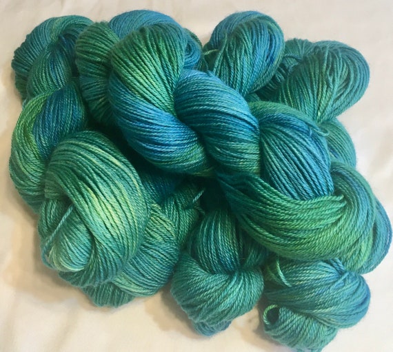 HANALEI BEACH Alpaca Yarn Indie Hand Painted Baby Alpaca- 5 Hanks Available, Choose Quantity at Checkout